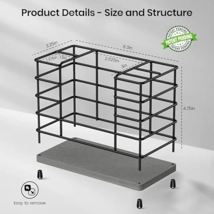 Toothbrush Holder with Quick Drying Mat—Toothbrush and Toothpaste Hold